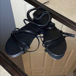 Black leather sandals 🩴